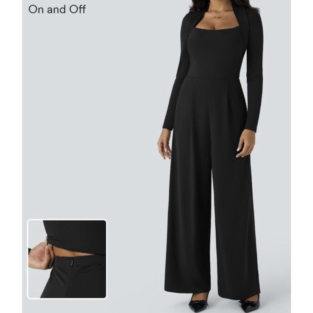 HALARA Black Wide Leg Jumpsuit